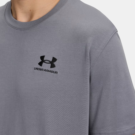Koszulka męska Under Armour Logo Emb Heavyweight SS – szara