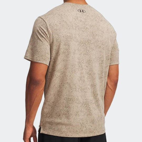 Męska koszulka treningowa Under Armour UA Tech Tee Pixelate – beżowa