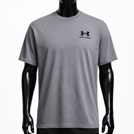 Koszulka męska Under Armour Logo Emb Heavyweight SS – szara