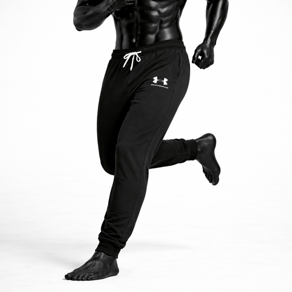 Under Armour Spodnie Męskie Rival Terry Jogger Czarne