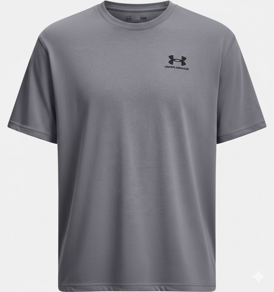 Koszulka męska Under Armour Logo Emb Heavyweight SS – szara