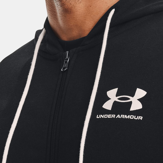 Under Armour Bluza Męska UA Rival Terry Czarna – na suwak z kapturem
